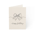 Birthday Greeting Cards — Minimal Bow Design (1/10/30/50 Pack)
