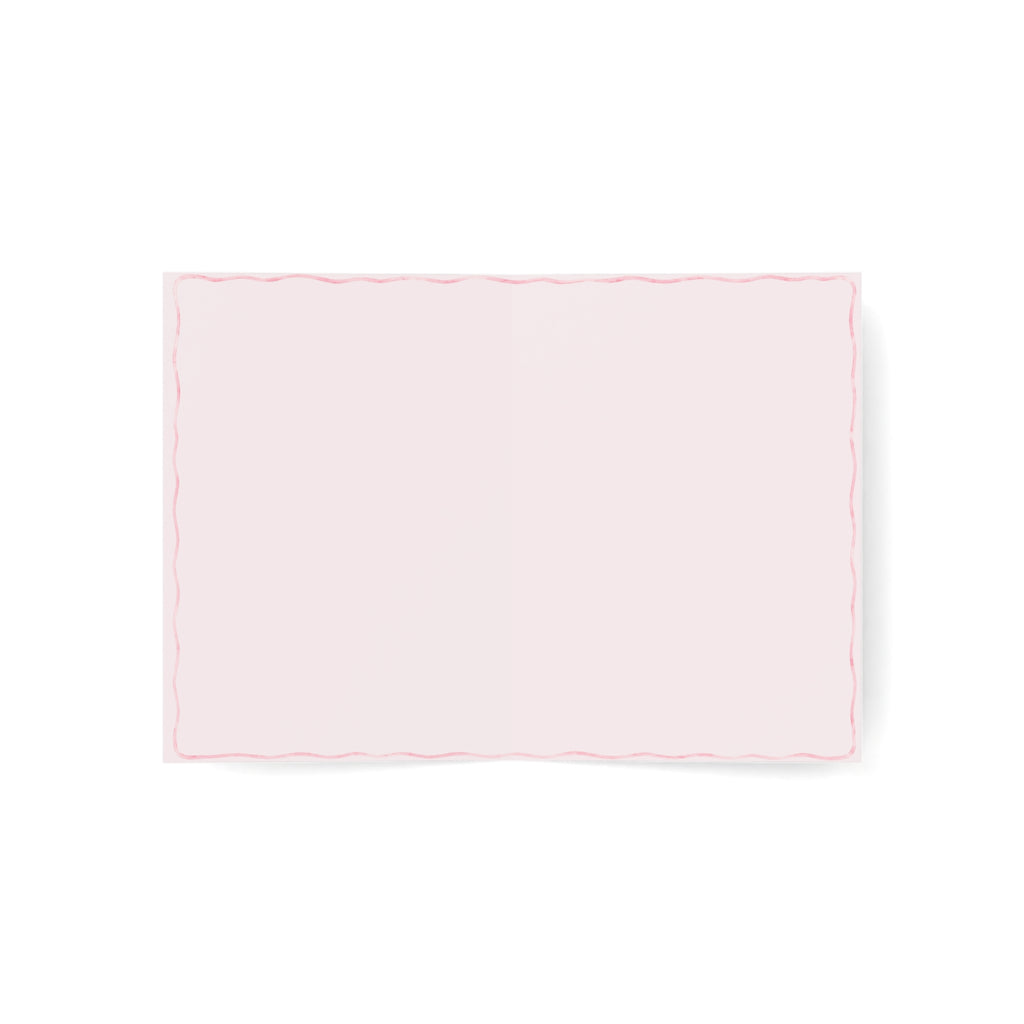 Pink Bow "Happy Birthday" Greeting Card — Elegant Feminine Birthday Cards (1, 10, 30, 50 pcs)