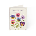 Thank You Pansy Floral Greeting Cards — Blank Inside (Set of 1, 10, 30, 50)