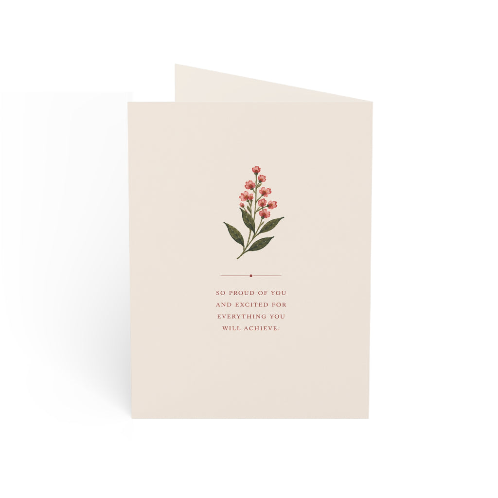Congratulations Floral Greeting Cards — Pack of 1/10/30/50