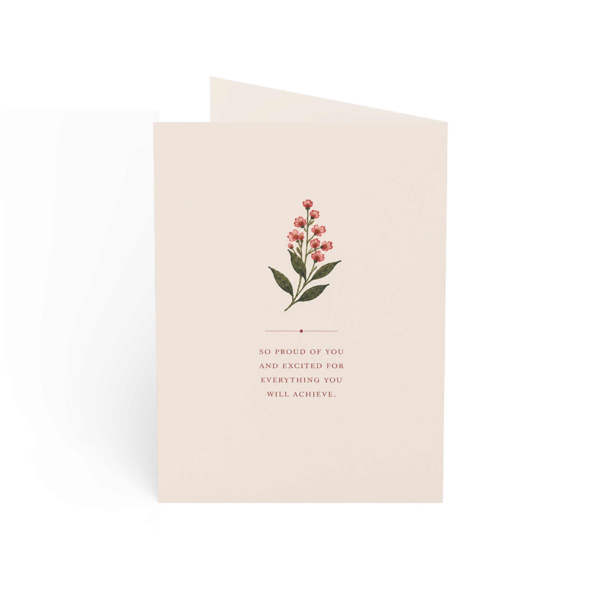 Congratulations Floral Greeting Cards — Pack of 1/10/30/50