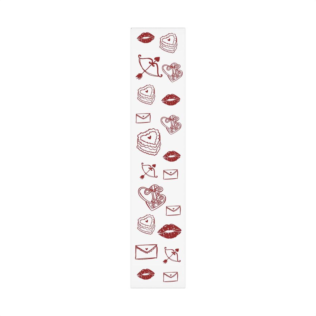 Valentine Kiss Pattern Gift Wrap Paper – Romantic Lips, Hearts & Love Letters