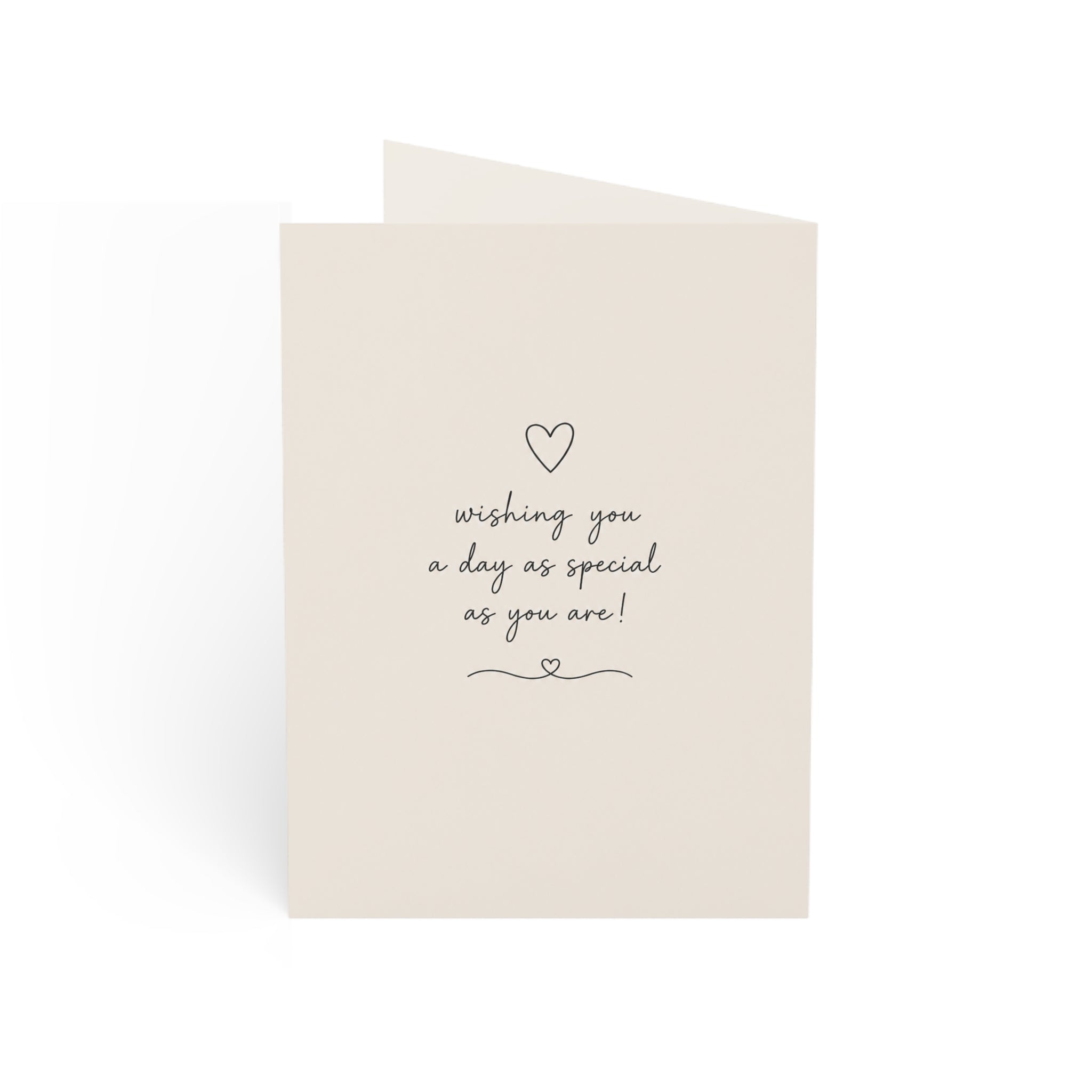 Birthday Greeting Cards — Minimal Bow Design (1/10/30/50 Pack)