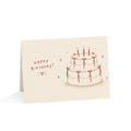 Birthday Greeting Cards — Cute Hand-Drawn Cake Design (Pack of 1, 10, 30, 50)