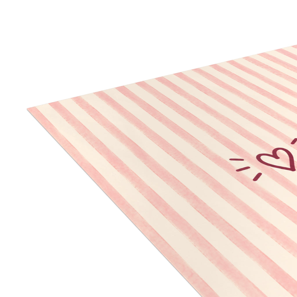 Thank You Greeting Cards — Pink Striped Set (1/10/30/50 pcs)