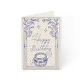 Birthday Greeting Card — Hand-Drawn Floral Cake Design (Single or Bulk Packs)