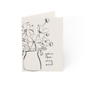 Sympathy Greeting Cards — 'You've Been On My Mind' Floral Card (1/10/30/50pcs)