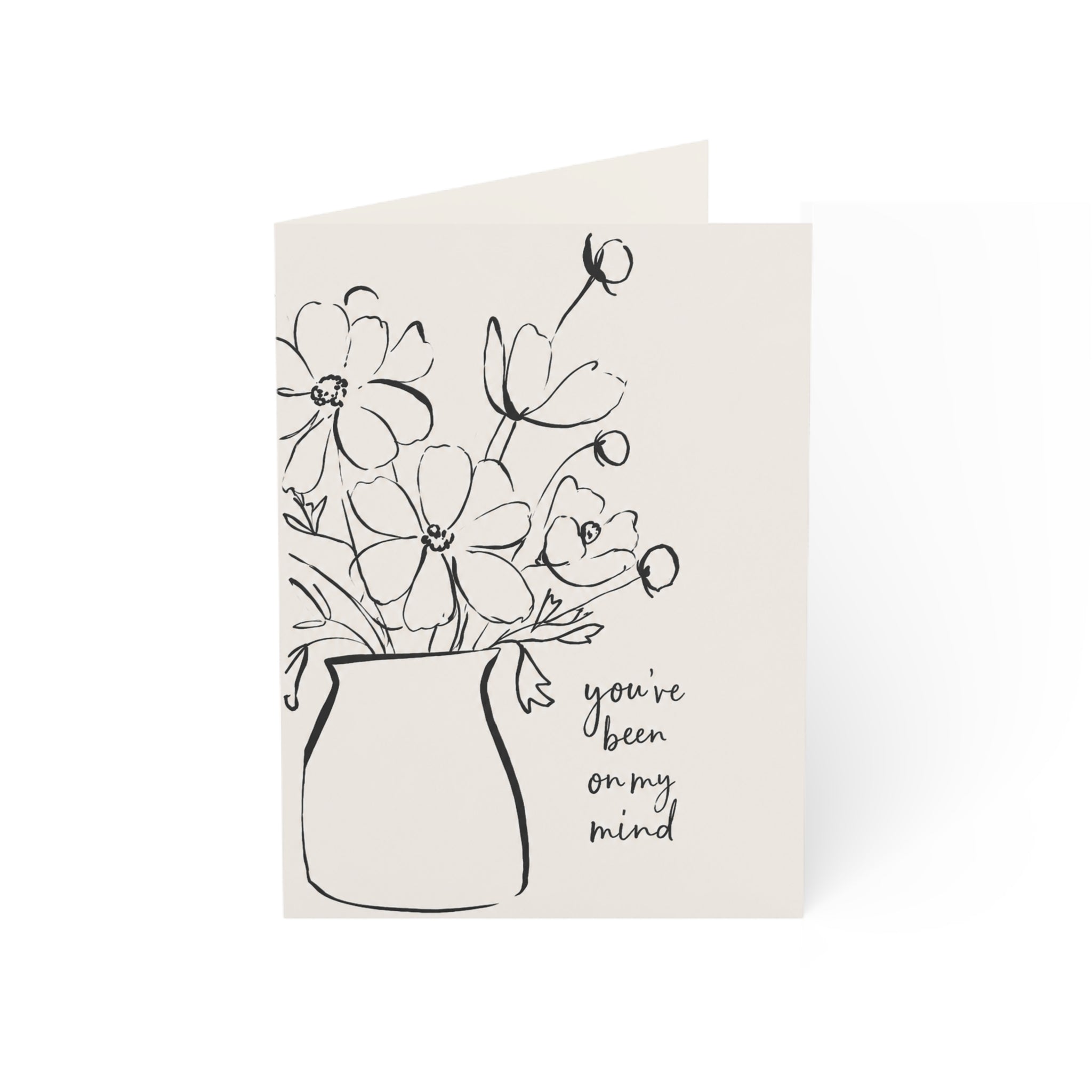 Sympathy Greeting Cards — 'You've Been On My Mind' Floral Card (1/10/30/50pcs)