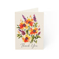 Thank You Floral Greeting Cards — Watercolor Bouquet Note Cards (1/10/30/50 pcs)