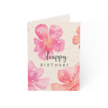 Birthday Cards — Pink Watercolor Floral Greeting Cards (Pack of 1, 10, 30, 50)