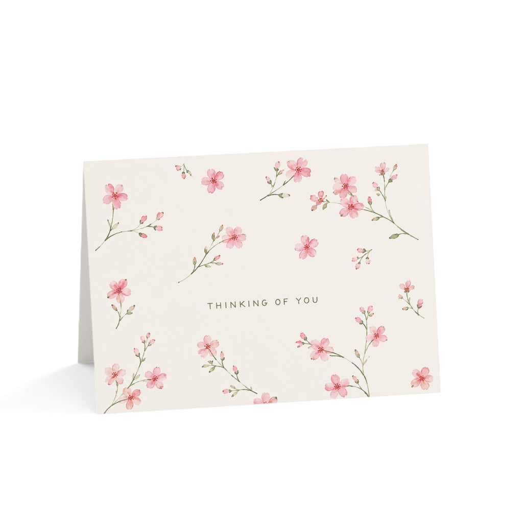 Thinking of You Floral Greeting Cards — Pack of 1, 10, 30, or 50