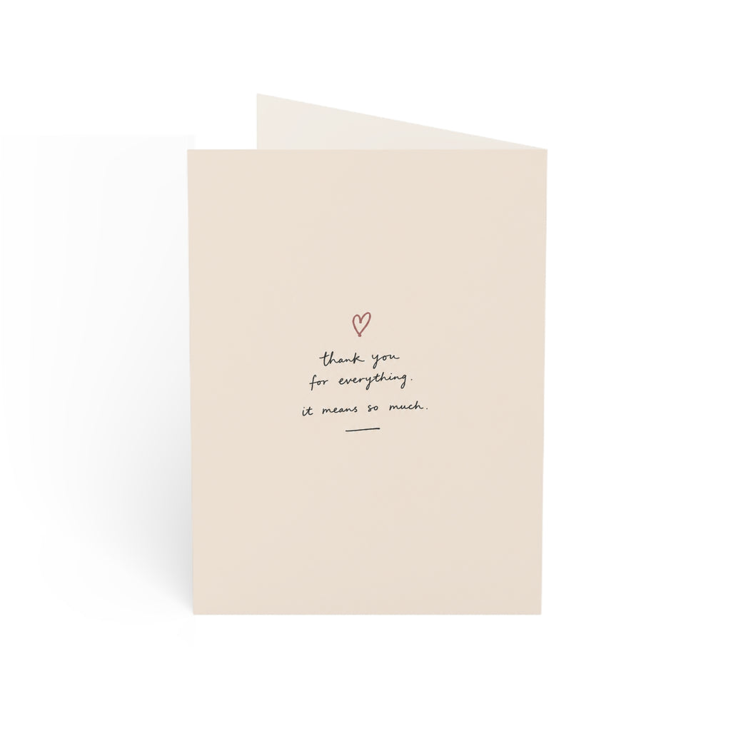 Thank You Floral Bouquet Greeting Card — Pack of 1/10/30/50