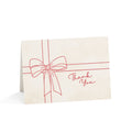 Greeting Cards — Minimal Red Bow Folded Cards (Set of 1, 10, 30, 50)