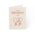 Birthday Greeting Card — Cute Hugging Hearts Design (Single or Bulk Pack)