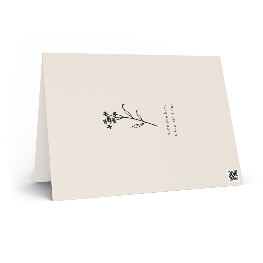 Thinking of You Greeting Card — Minimal Floral Sympathy/Support Card