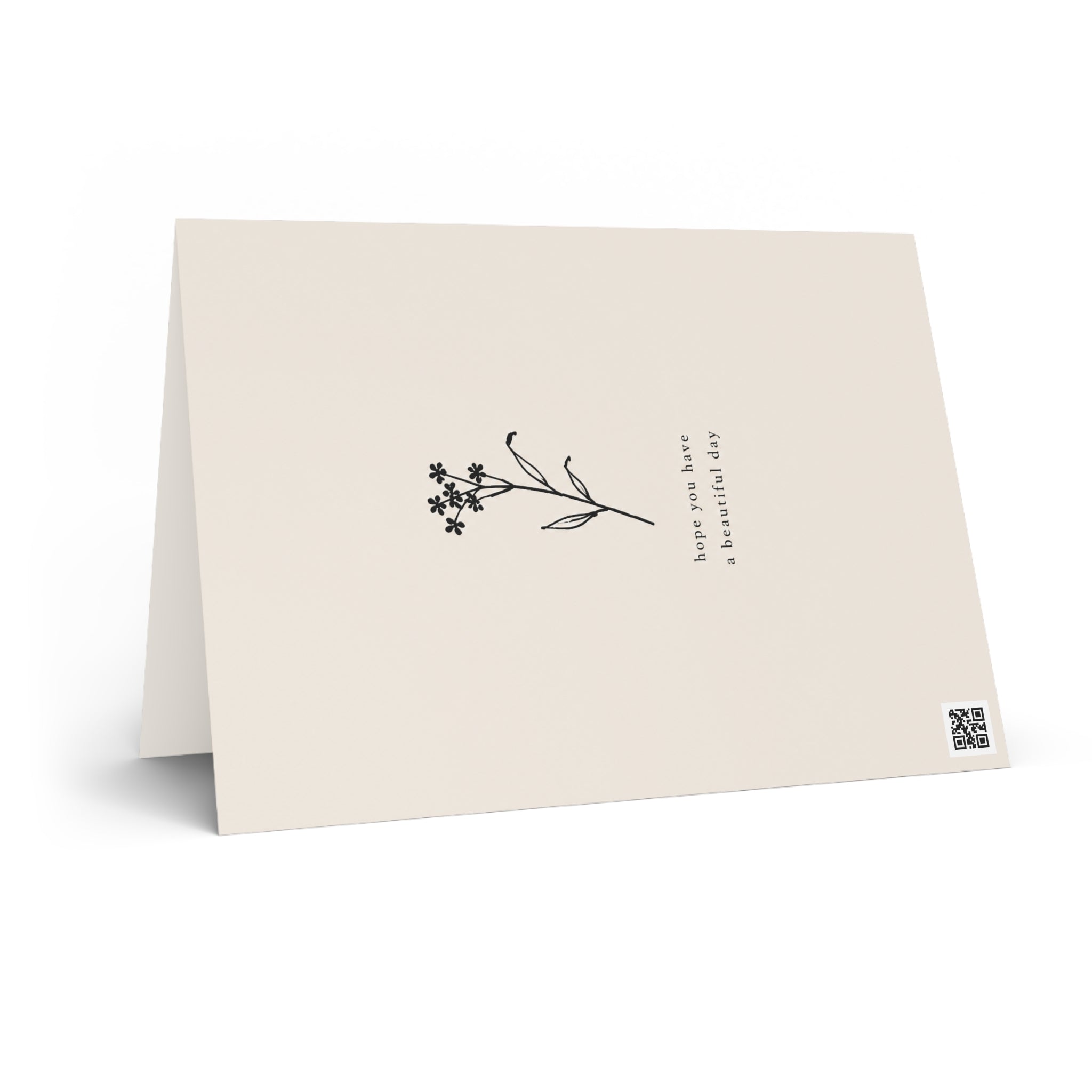 Thinking of You Greeting Card — Minimal Floral Sympathy/Support Card