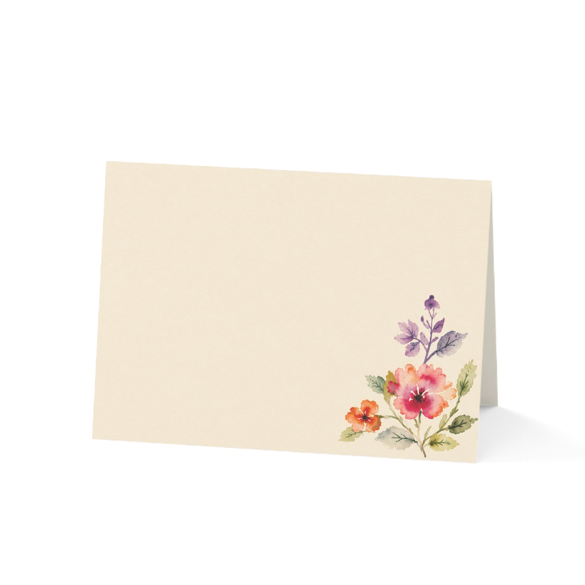 Floral Thank You Greeting Cards — Watercolor Flower Note Cards (Pack of 1/10/30/50)