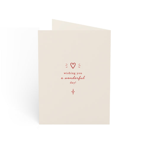 Birthday Greeting Card — Cute Hugging Hearts Design (Single or Bulk Pack)
