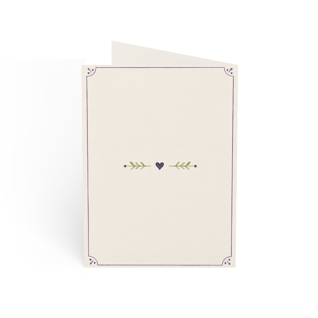 Thank You Pansy Floral Greeting Cards — Blank Inside (Set of 1, 10, 30, 50)