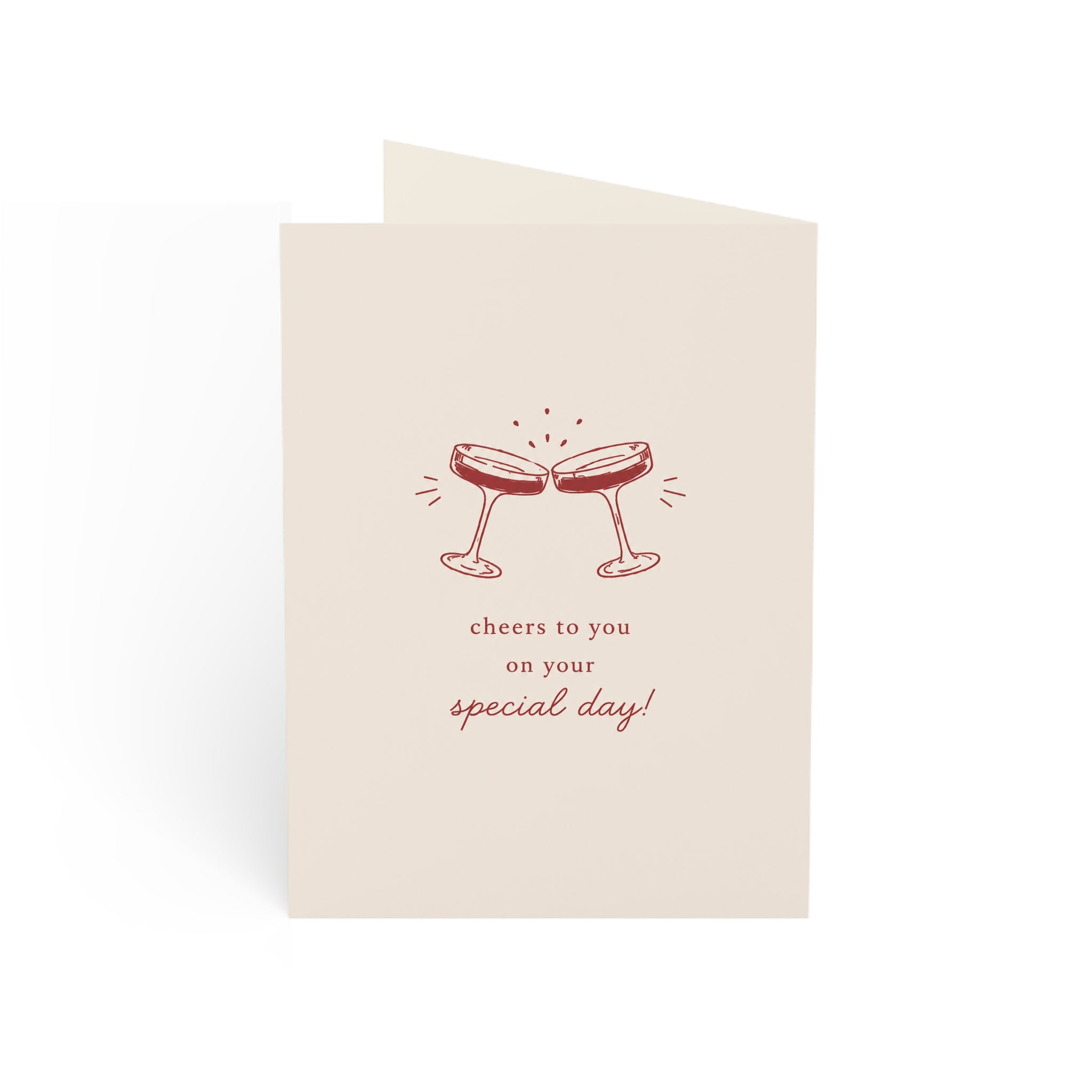 Birthday Champagne Greeting Cards — Pack of 1/10/30/50