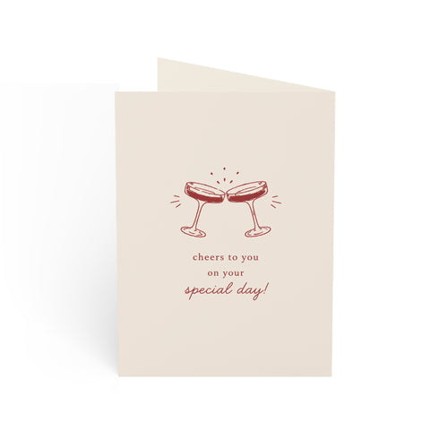 Birthday Champagne Greeting Cards — Pack of 1/10/30/50