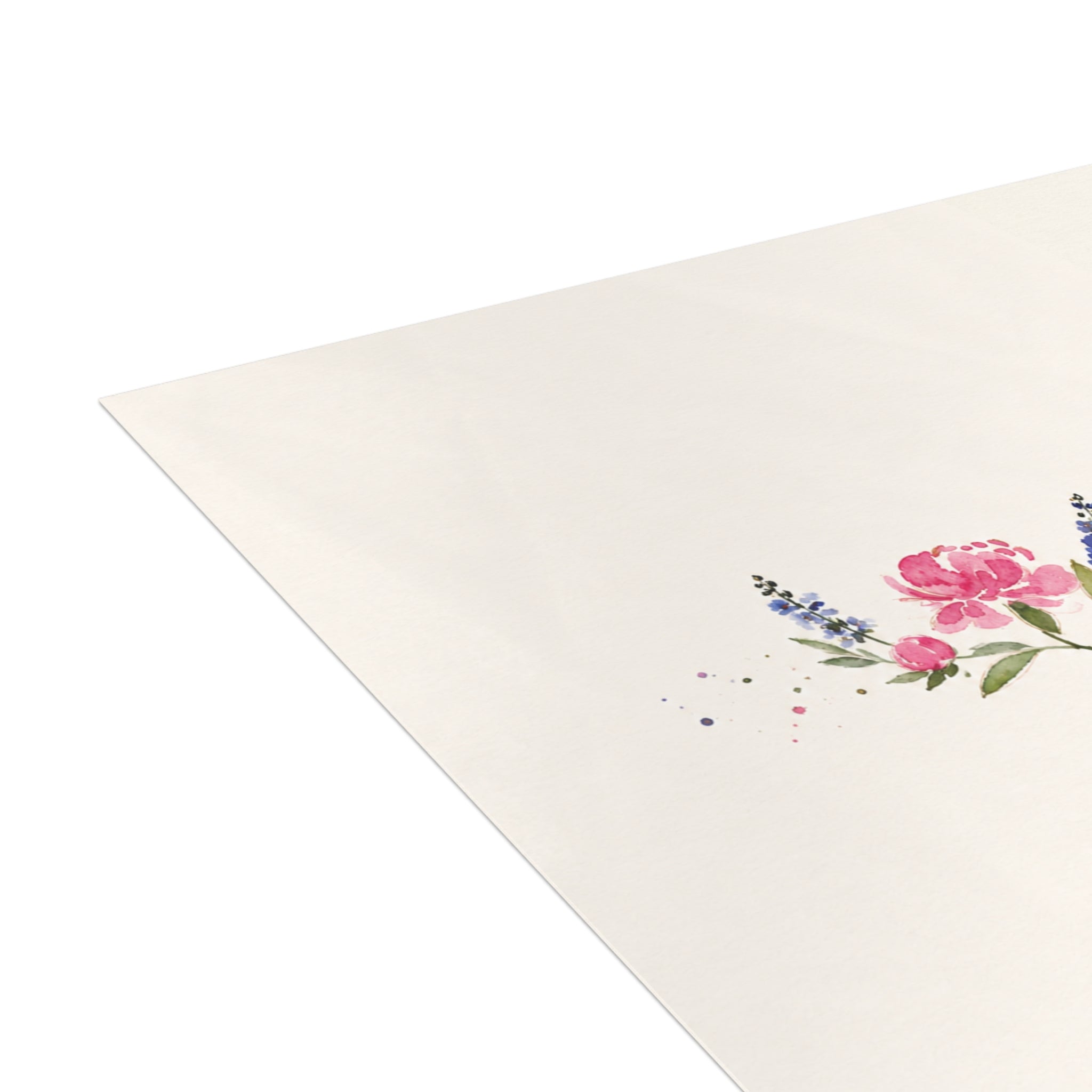 Floral Watercolor Thank You Greeting Cards — Pack of 1/10/30/50