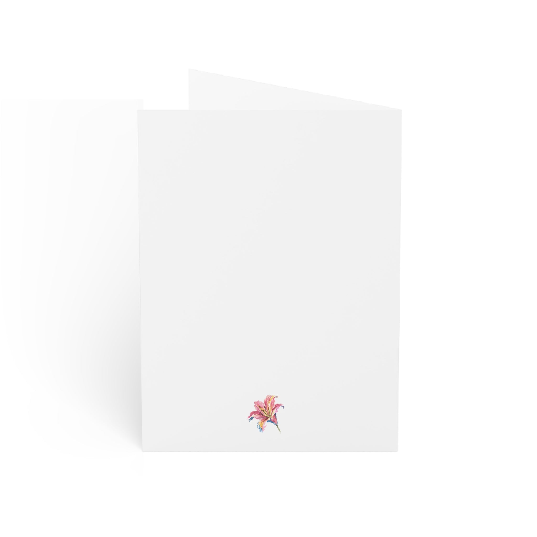 Thinking of You Floral Greeting Card — Watercolor Lily Sympathy & Encouragement Card (Pack of 1/10/30/50)