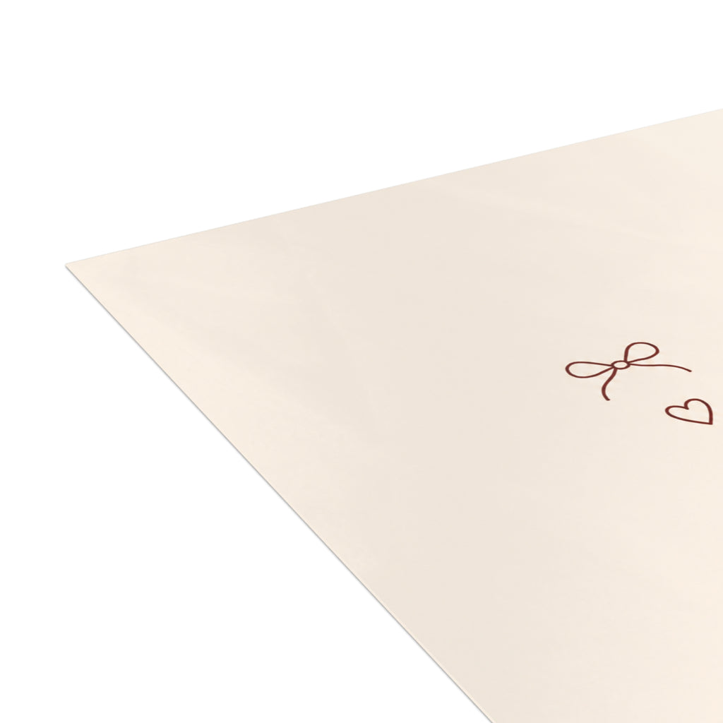 Minimalist 'Happy Birthday' Bow Greeting Cards - Neutral Folded Cards (1 / 10 / 30 / 50pcs)