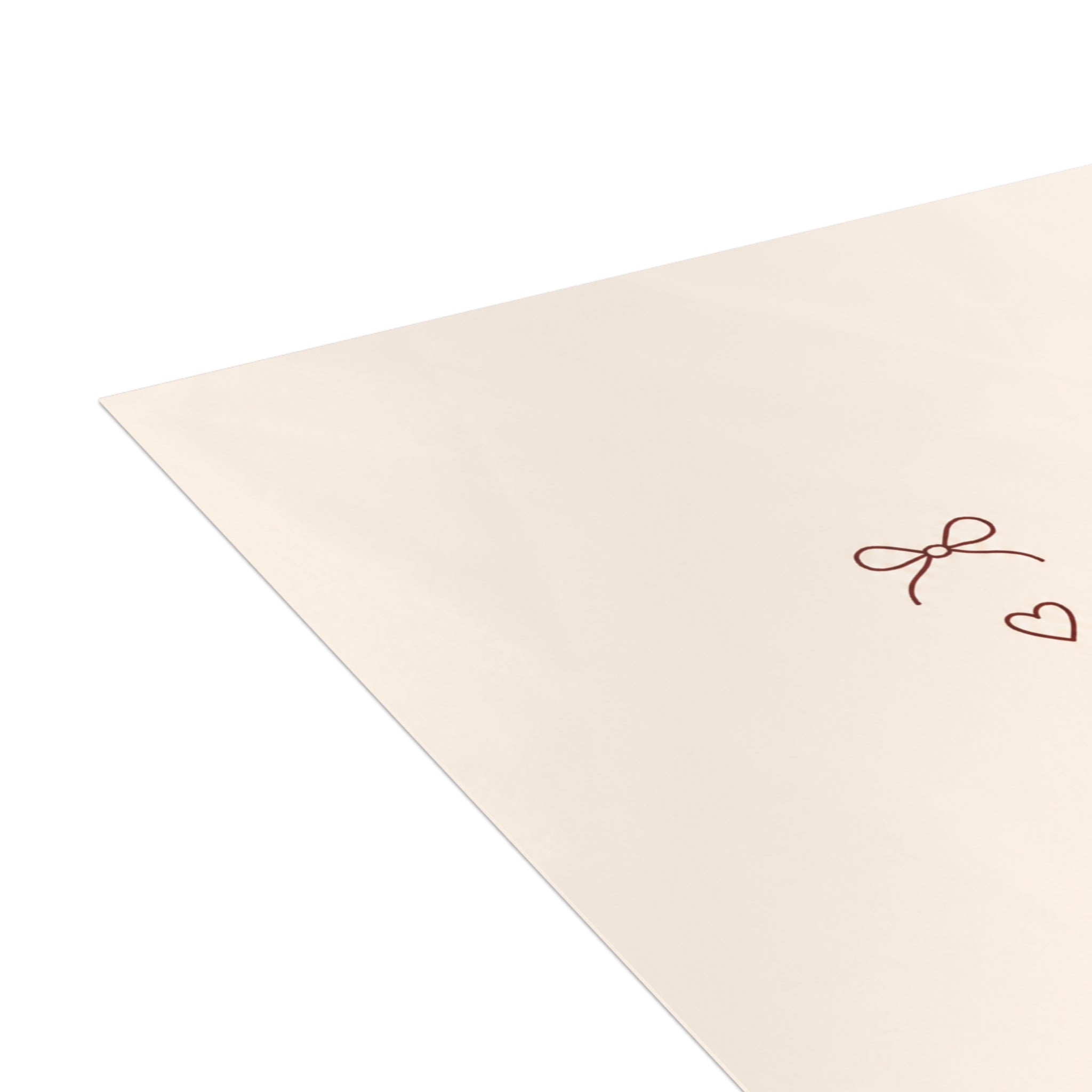 Minimalist 'Happy Birthday' Bow Greeting Cards - Neutral Folded Cards (1 / 10 / 30 / 50pcs)