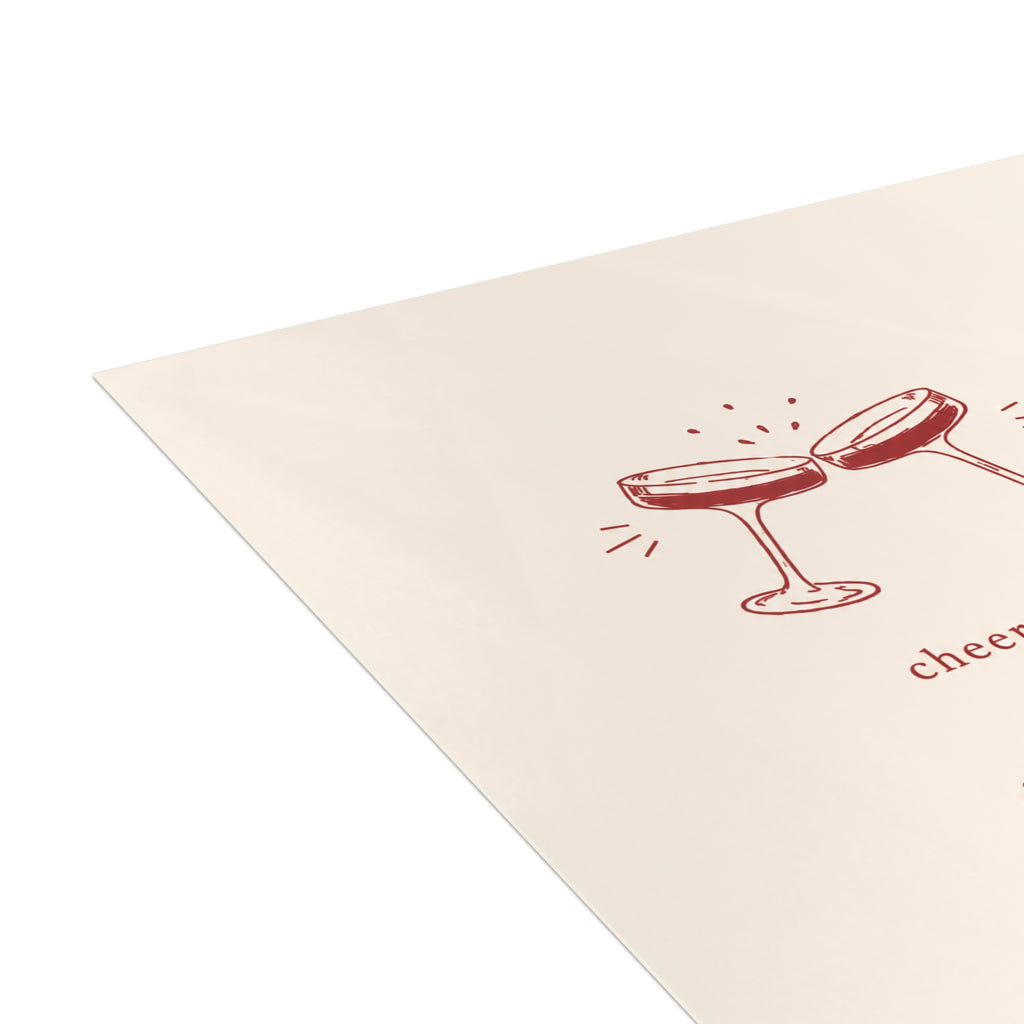 Birthday Champagne Greeting Cards — Pack of 1/10/30/50