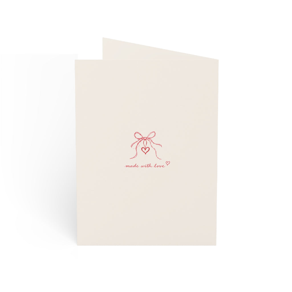 Happy Birthday Cake Greeting Card — Romantic Pink Heart Birthday Cards (1/10/30/50 pcs)