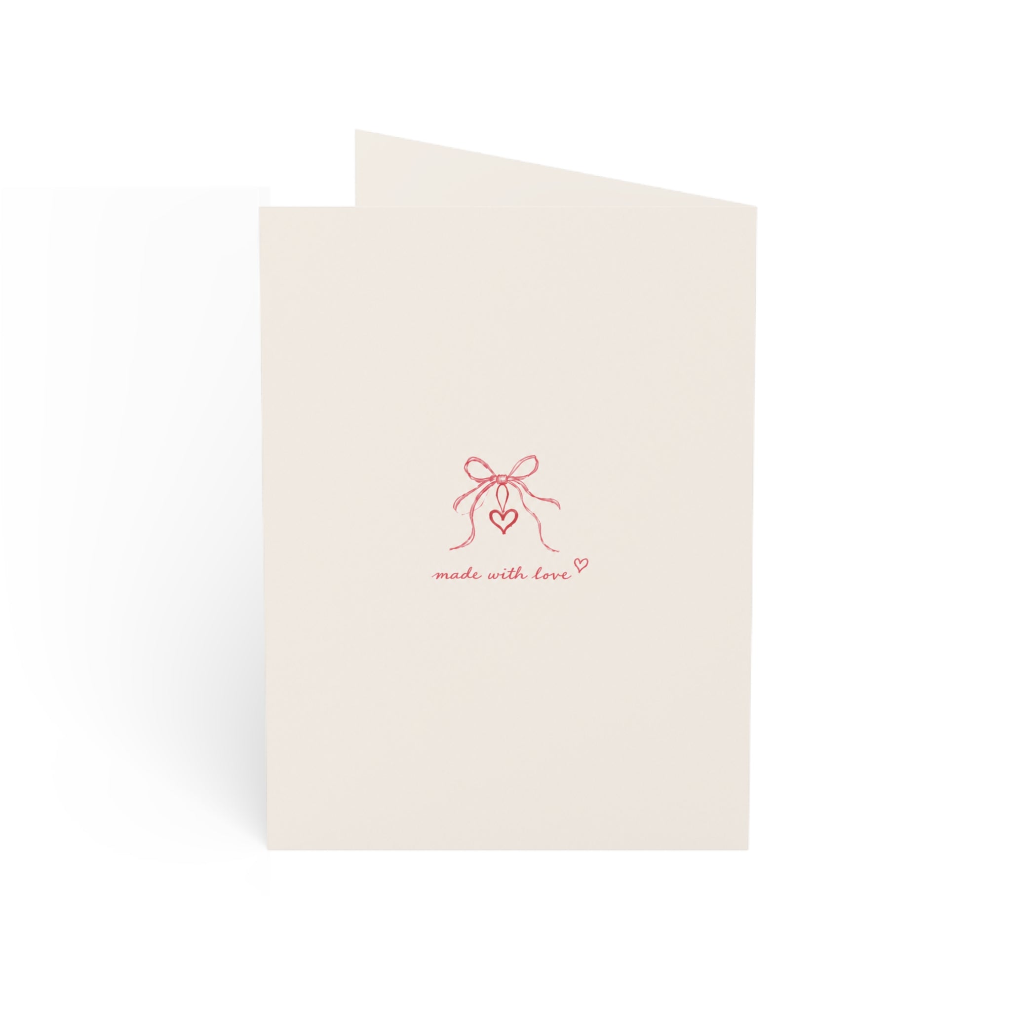 Happy Birthday Cake Greeting Card — Romantic Pink Heart Birthday Cards (1/10/30/50 pcs)