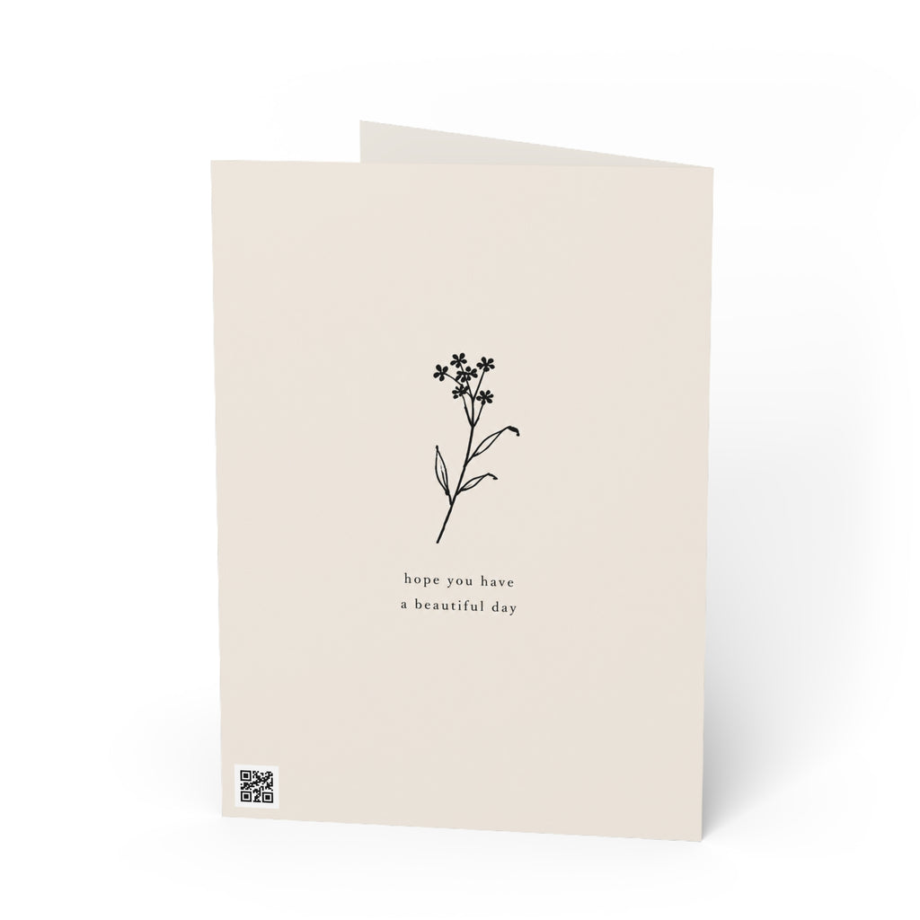 Thinking of You Greeting Card — Minimal Floral Sympathy/Support Card